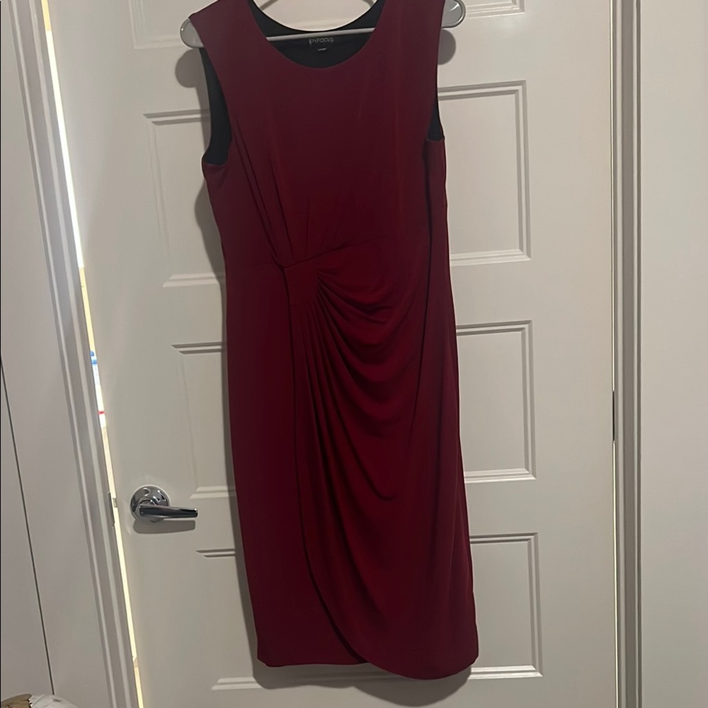 Elegant Burgundy Sleeveless Dress